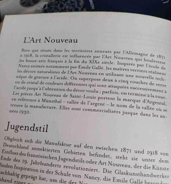 Art nouveau cristallerie saint louis d argental